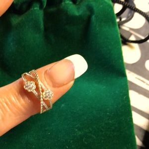 Madison L ~Gold and Diamond Flower Ring